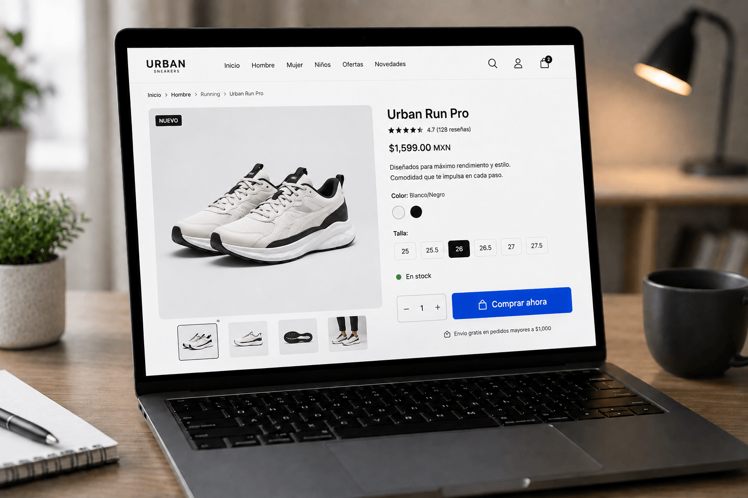 Tienda en línea con botón de pago de CM Pagos para comprar en un clic